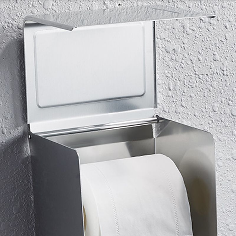 Skorter | Contemporary bathroom accessory set made of aluminum with towel holder/bath shelf