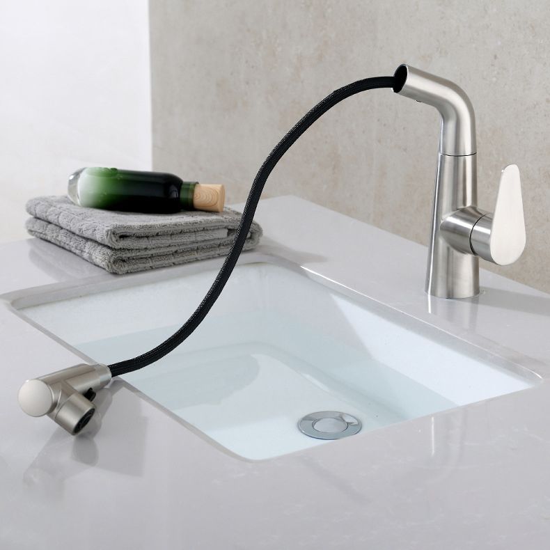 Skorter | Contemporary Vessel Faucet Pull-Out Faucet with Single Lever Handle
