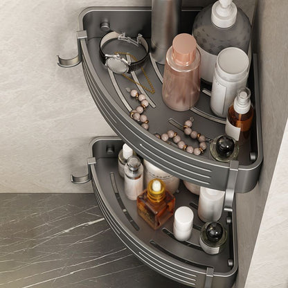 Skorter | 3-piece bathroom accessory set Contemporary aluminum bathroom shelf