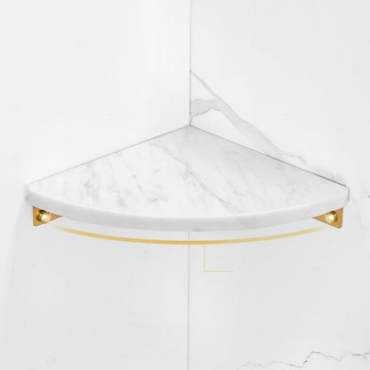 Skorter | 2-piece Bathroom Hardware Set Metal and Marble Bathroom Shelf Set