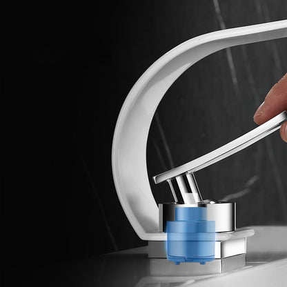 Skorter | Brass faucet waterfall spout lever handle sink faucet