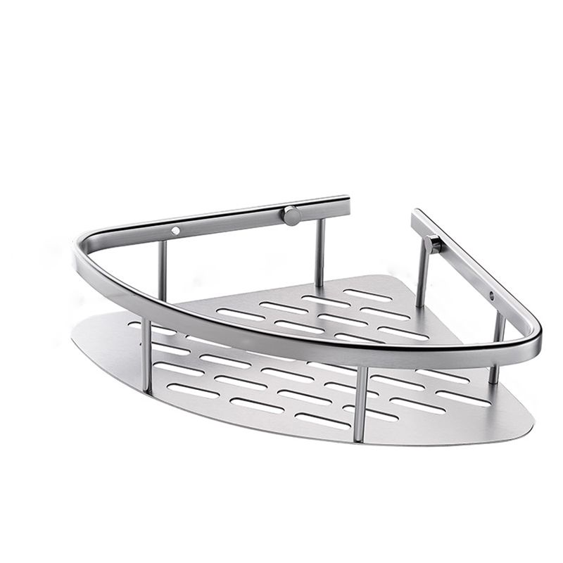 Skorter | 3-piece modern bathroom accessory set aluminum bath shelf in silver
