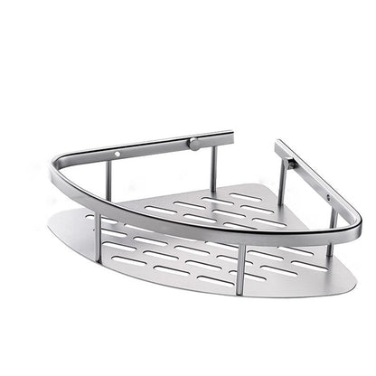 Skorter | 3-piece modern bathroom accessory set aluminum bath shelf in silver