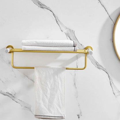 Skorter | 7-piece bathroom accessory set marble and metal bathroom hardware