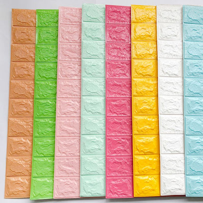 Skorter | 3D Faux-Brick Wall Panel Peel and Press Foam Living Room Waterproof Wall Ceiling