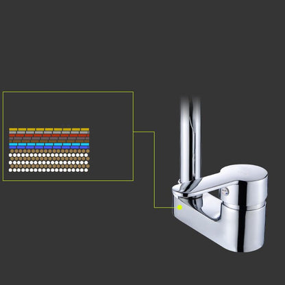 Skorter | Chrome round wash basin faucet with swivel spout for the bathroom