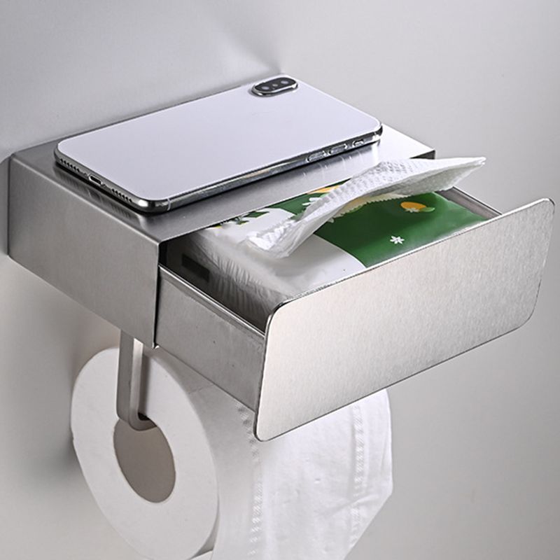 Skorter | 2-piece stainless steel classic bathroom accessory set black & chrome paper holder