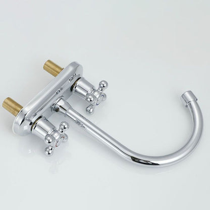 Skorter | Button handle central faucet Contemporary design sink faucet 2-hole faucet for the bathroom