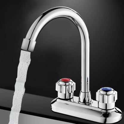 Skorter | 2-Handle Brass Bathroom Faucet Modern High Arc Central Valve