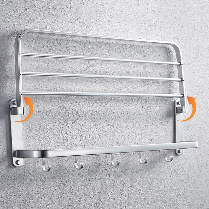Skorter | Contemporary bathroom accessory set made of aluminum with towel holder/bath shelf