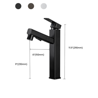 Skorter | Bathroom vessels faucet swivel spout single-handle faucet with pull-out spray head