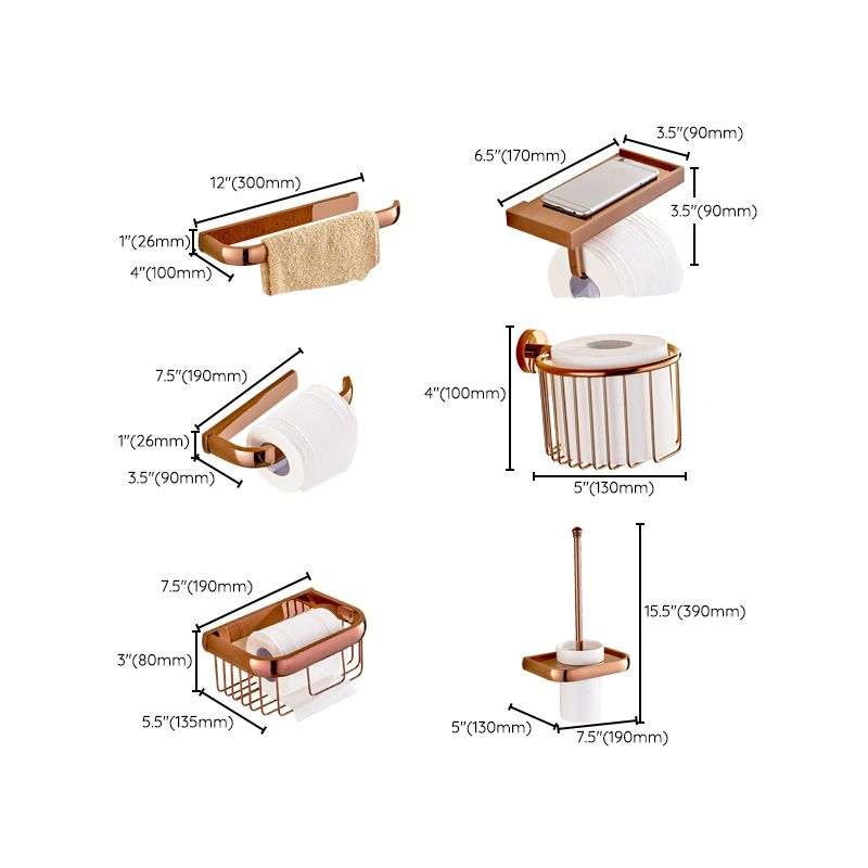 Skorter | 6-piece Bathroom Accessory Set Vintage Brass Bath Hardware Set