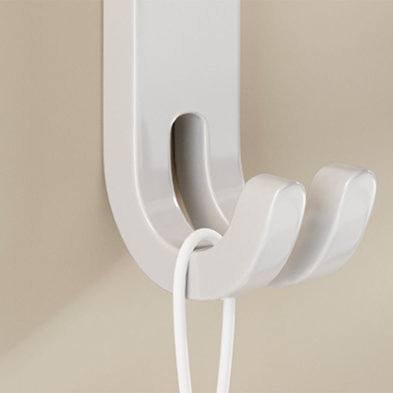 Skorter | Contemporary Bathroom Hardware Set in White with Bath Shelf/Towel Rack/Paper Holder