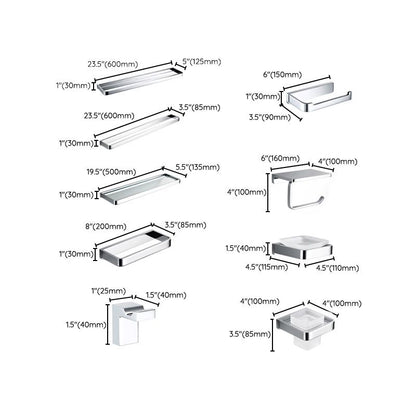 Skorter | 5-piece Bathroom Accessory Set Modern Polished Chrome Bathroom Set