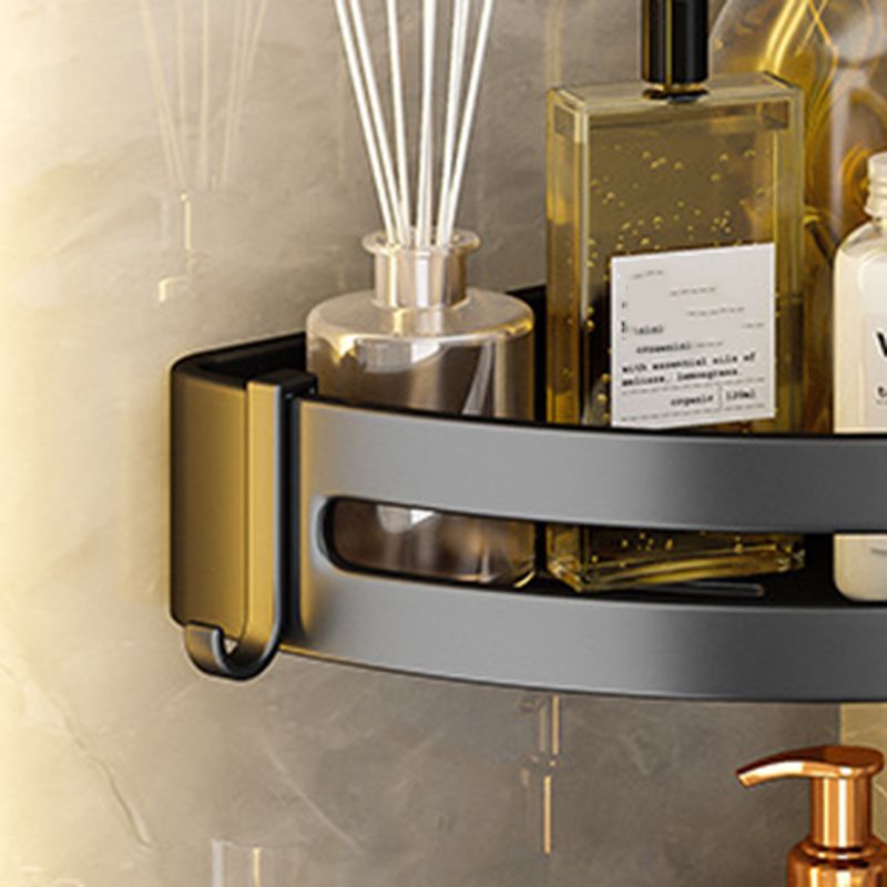 Skorter | Black Aluminum Bathroom Accessory Set Modern Bathroom Shelf / Towel Bar & Paper Holder
