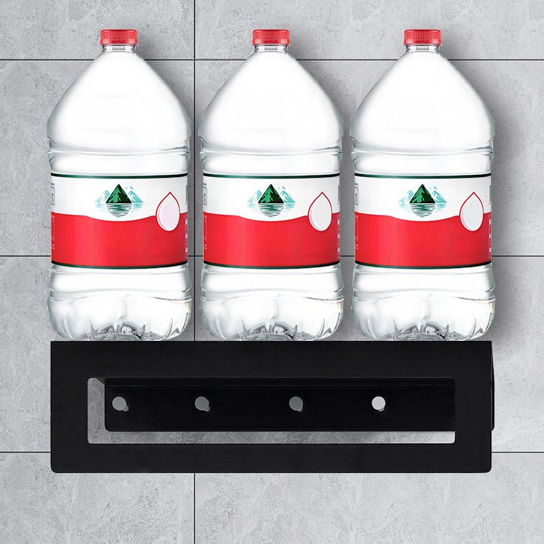 Skorter | Black 6-piece Bathroom Accessory Set Modern Shower Curtain Rod / Bathrobe Hook and Towel Bar