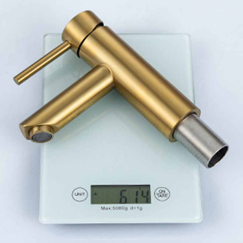 Skorter | 1-Handle Gold Nickel Widespread Faucet Single Hole Lever Sink Faucet with Drain