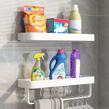Skorter | Contemporary Bathroom Accessory Set Metal Bathroom Shelf in White