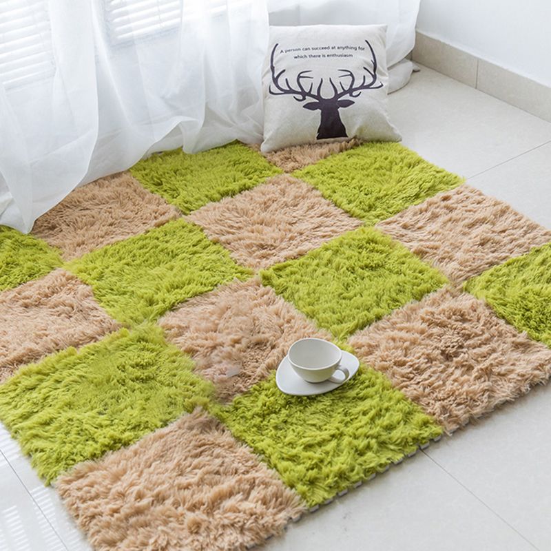 Skorter | Basic carpet tiles solid color long pile square bedroom carpet tiles