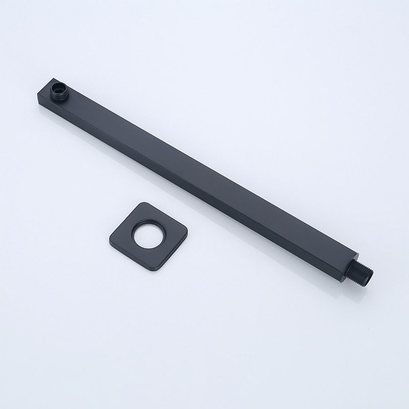 Skorter | Black Square Fixed Shower Head Modern Style Wall Mounted Shower Head