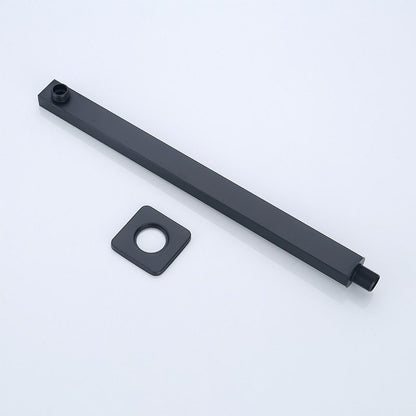 Skorter | Black Square Fixed Shower Head Modern Style Wall Mounted Shower Head