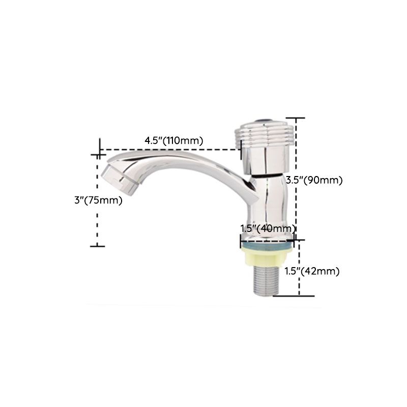 Skorter | Modern Bathroom Faucet Chrome Button Handle with Water Hose Sink Faucet