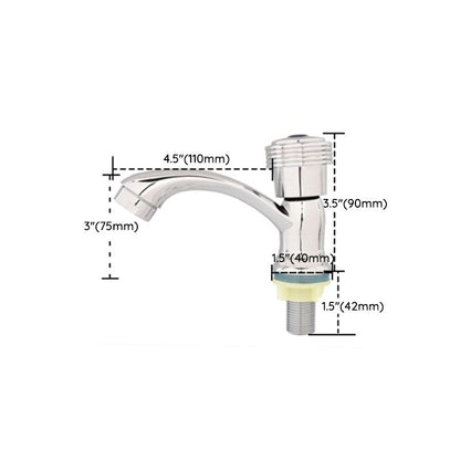 Skorter | Modern Bathroom Faucet Chrome Button Handle with Water Hose Sink Faucet