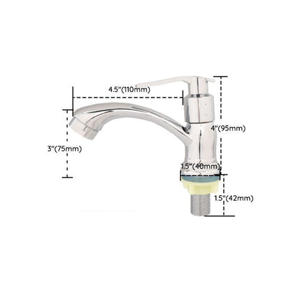 Skorter | Modern Bathroom Faucet Chrome Button Handle with Water Hose Sink Faucet