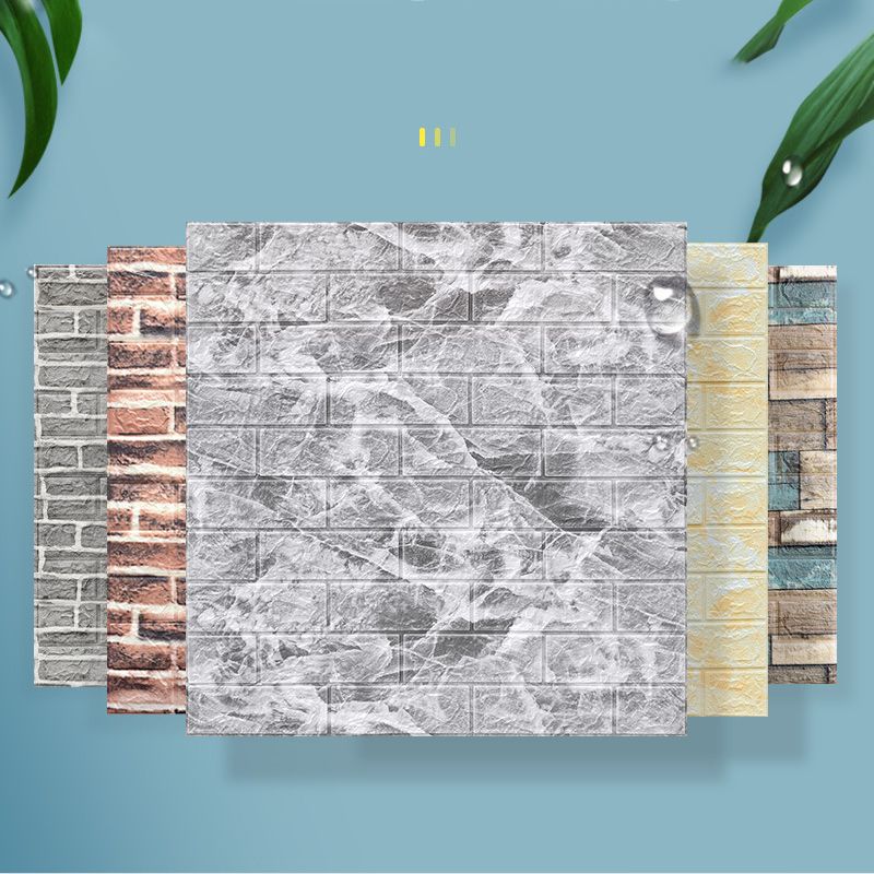 Skorter | 3D embossing interior wall panel self-adhesive square wall panel