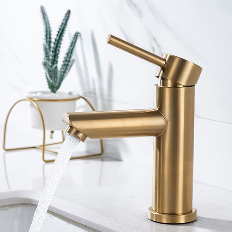 Skorter | 1-Handle Gold Nickel Wide-Running Faucet Single Hole Lever Sink Faucet with Drain