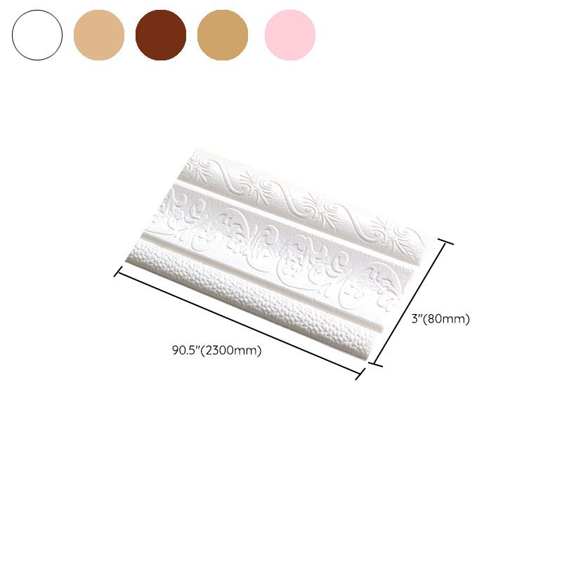 Skorter | Modern Baseboards 3D Embossing Baseboard PVC Stereo Base Set of 1