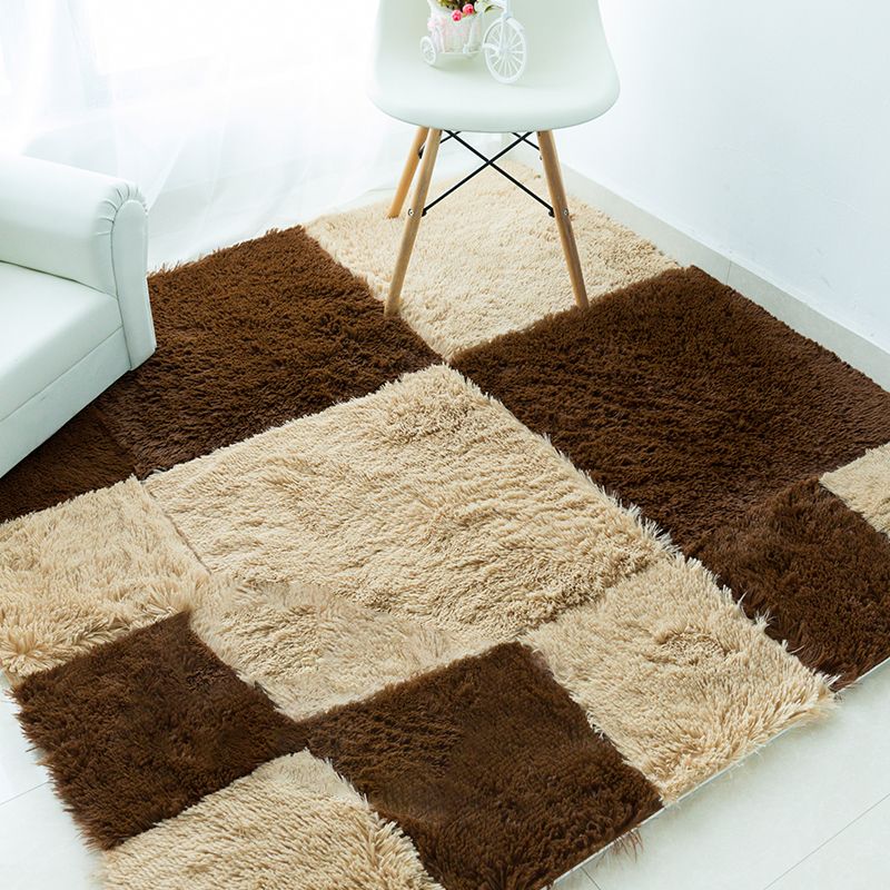 Skorter | Basic carpet tiles solid color long pile square bedroom carpet tiles
