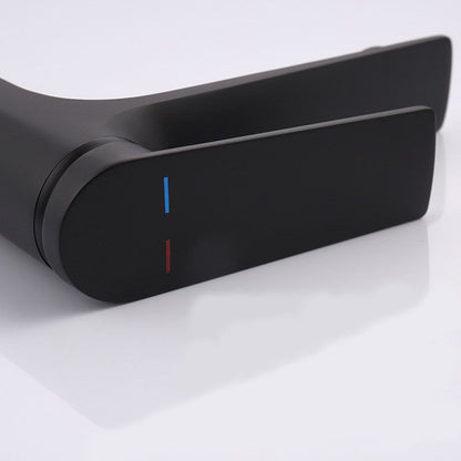 Skorter | Modern faucet brass lever handles low arc sink bathroom faucet