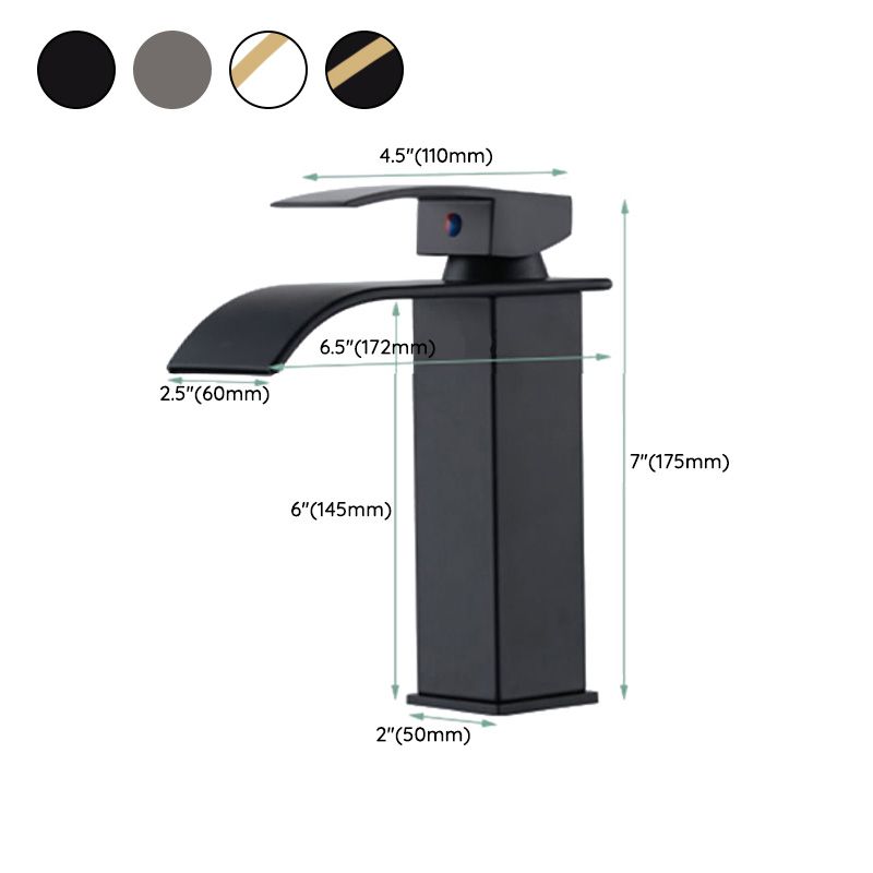 Skorter | Basin Waterfall Outlet Single Lever Tap with LED Light