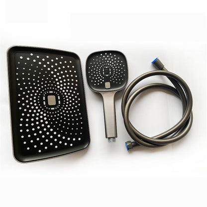 Skorter | Black Large Shower Head Standard Spray Pattern with Hand Shower