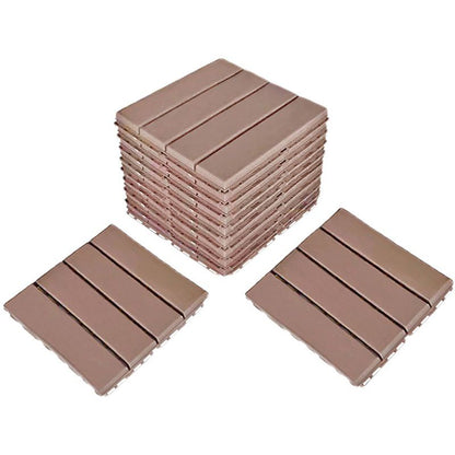 Skorter | 4-Slat 12" X 12" PVC Floor Tiles Connection Installation Floor Tiles