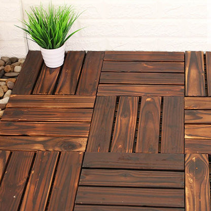 Skorter | Connection Patio Floor Tiles Made of Solid Wood Patio Floor Tiles
