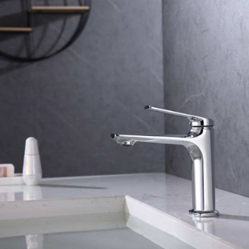 Skorter | Modern faucet brass lever handles low arc sink bathroom faucet