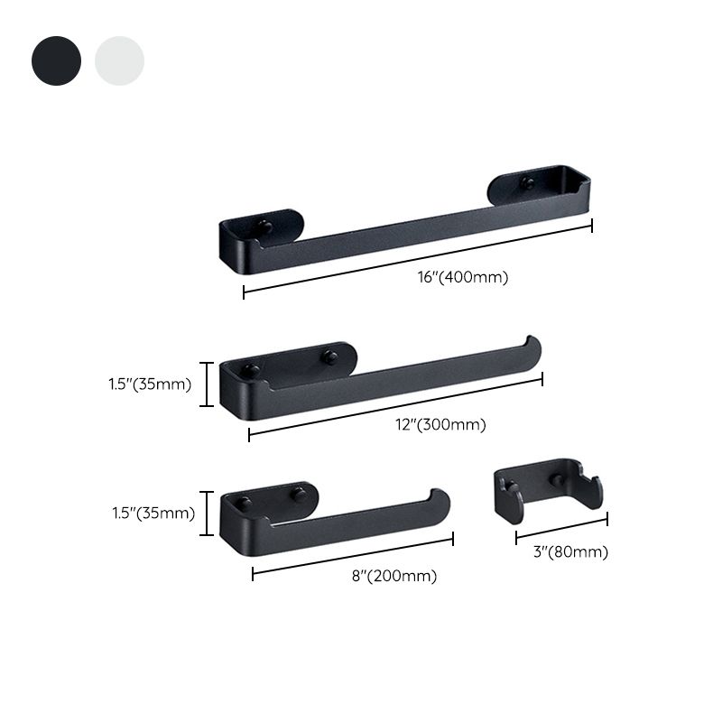 Skorter | Aluminum Alloy Bathroom Set 4-piece Modern Style Bathroom Hardware Set