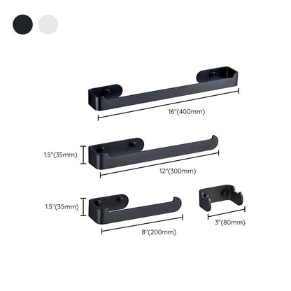 Skorter | Aluminum Alloy Bathroom Set 4-piece Modern Style Bathroom Hardware Set