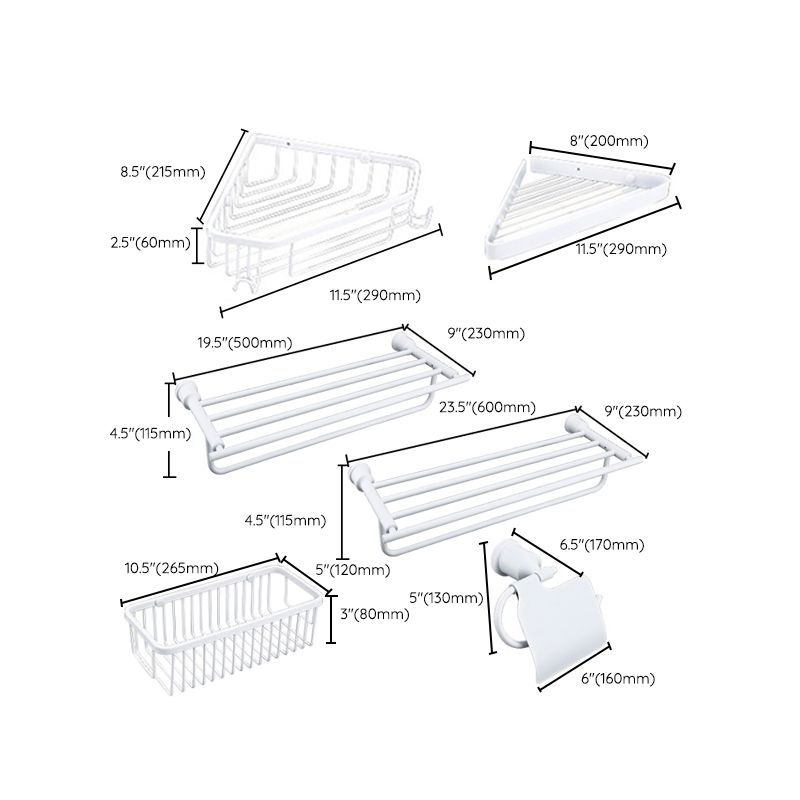 Skorter | Contemporary white bathroom accessories as a single piece or in a set