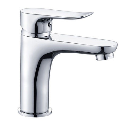 Skorter | Basic Metal Washbasin Faucet Silver Bathroom Faucet with Lever Handle