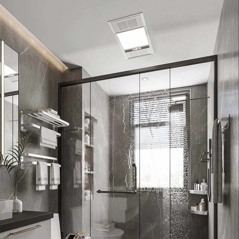 Skorter | 7-piece Bathroom Accessory Set Modern Aluminum Bathroom Set in Silver