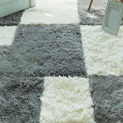 Skorter | Bedroom Carpet Tiles Solid Square Shag Stain Resistant Carpet Tiles
