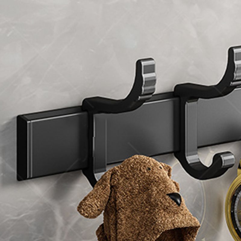 Skorter | Black Aluminum Bathroom Accessory Set Modern Bathroom Shelf / Towel Bar & Paper Holder