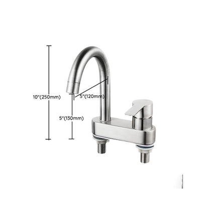 Skorter | 304 stainless steel center faucet bathroom single handle hot and cold sink faucet