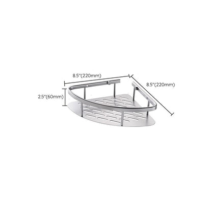 Skorter | 3-piece modern bathroom accessory set aluminum bath shelf in silver