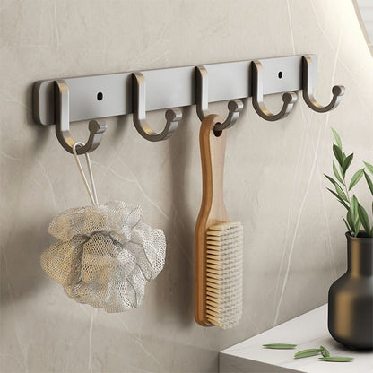 Skorter | Contemporary Bathroom Accessory Set Grey Aluminum Bathroom Accessory Kit