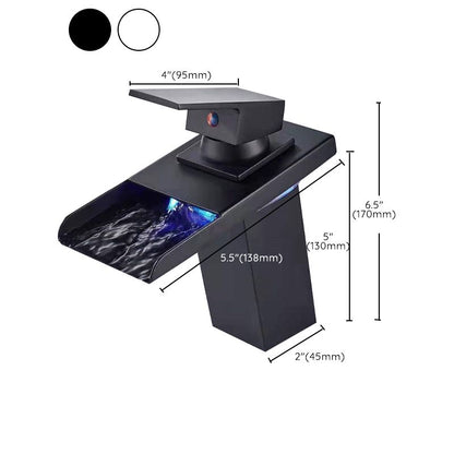 Skorter | Single-Handle Basin Faucet 1-Hole Widely Used Bathroom Sink Faucet with LED Lighting