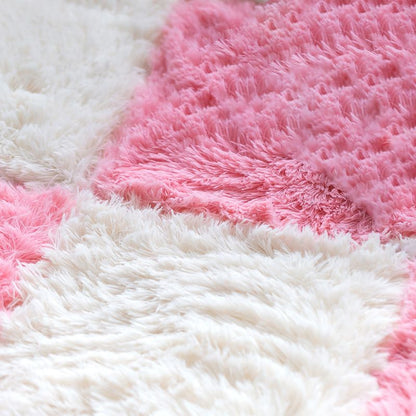 Skorter | Bedroom Carpet Tiles Solid Square Shag Stain Resistant Carpet Tiles